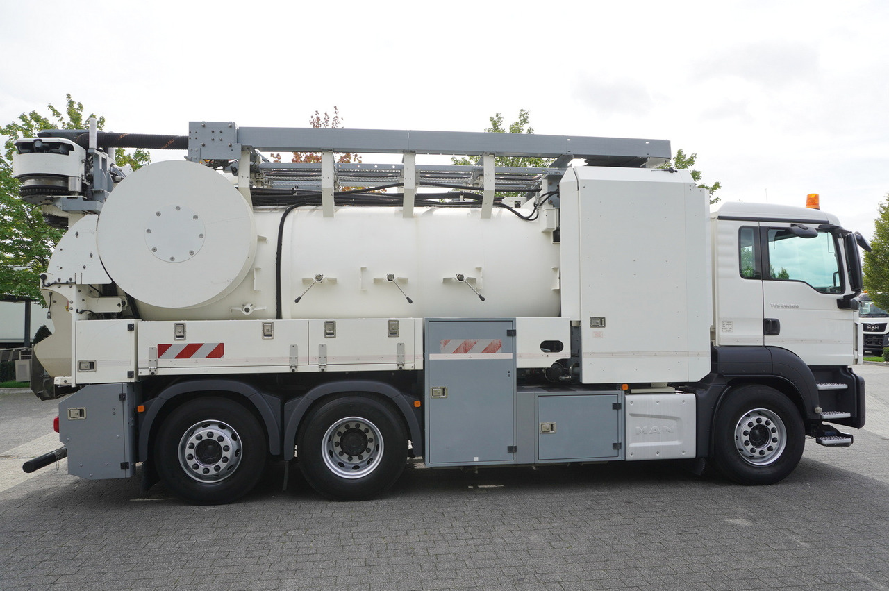 شاحنة الشفط MAN TGS 26.360 E6 / RIVARD sewage cleaner 18 m3 / 115 tho. km / steering axle / 2 units: صورة 8
