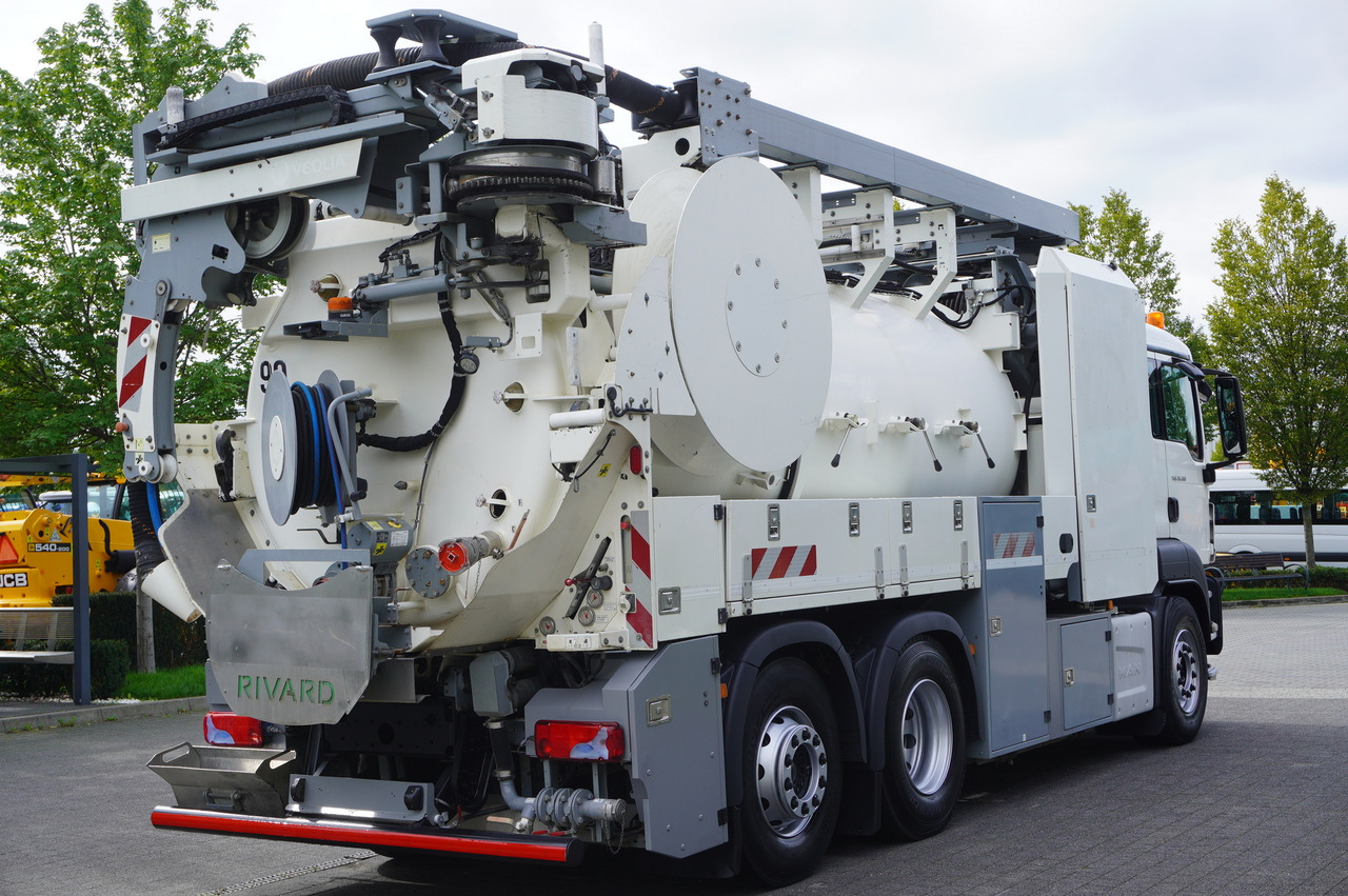 شاحنة الشفط MAN TGS 26.360 E6 / RIVARD sewage cleaner 18 m3 / 115 tho. km / steering axle / 2 units: صورة 7