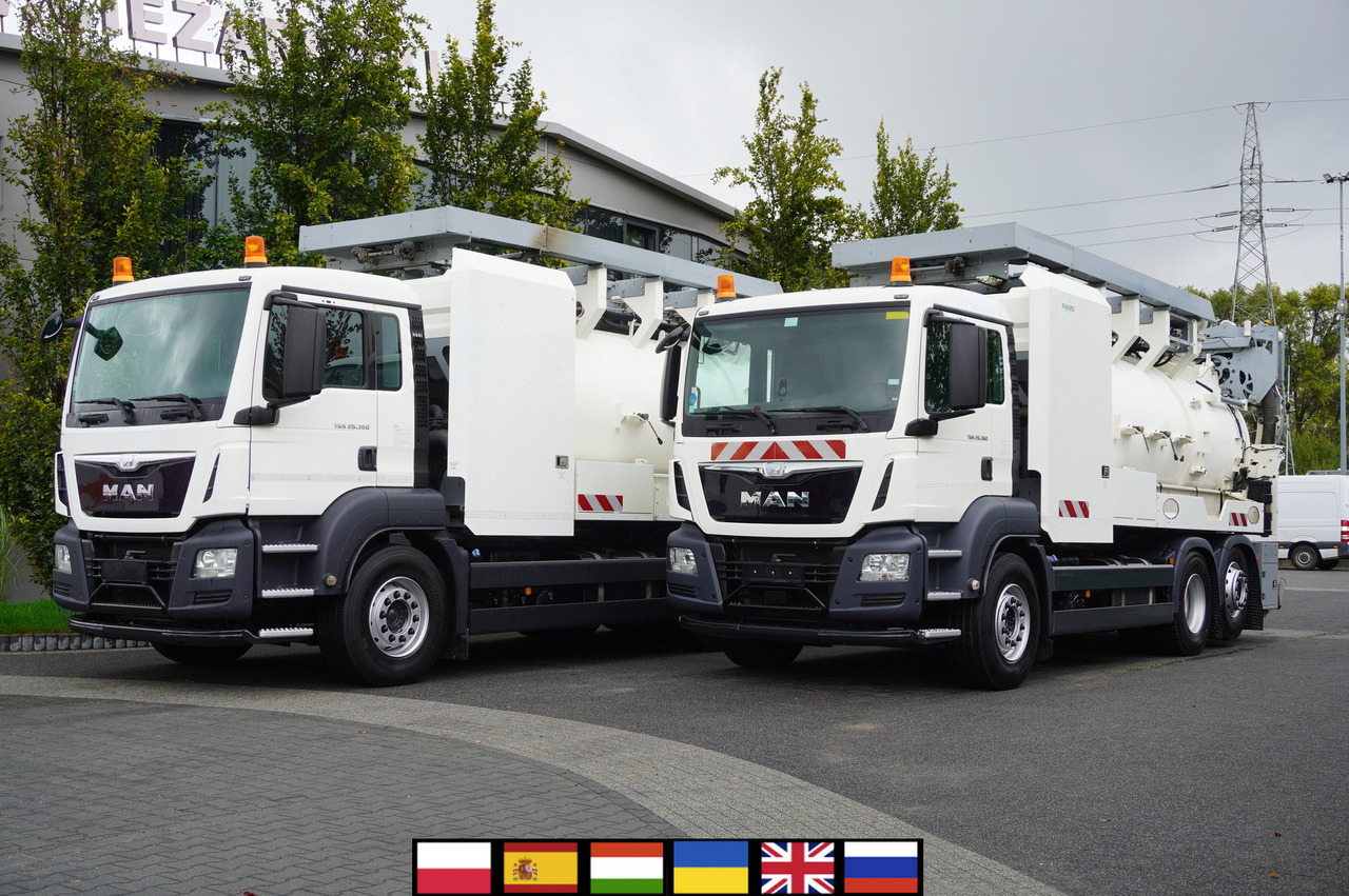MAN TGS 26.360 E6 / RIVARD sewage cleaner 18 m3 / 90 tho. km / steering axle / 2 units - شاحنة الشفط: صورة 1 MAN TGS 26.360 E6 / RIVARD sewage cleaner 18 m3 / 90 tho. km / steering axle / 2 units - شاحنة الشفط: صورة 1