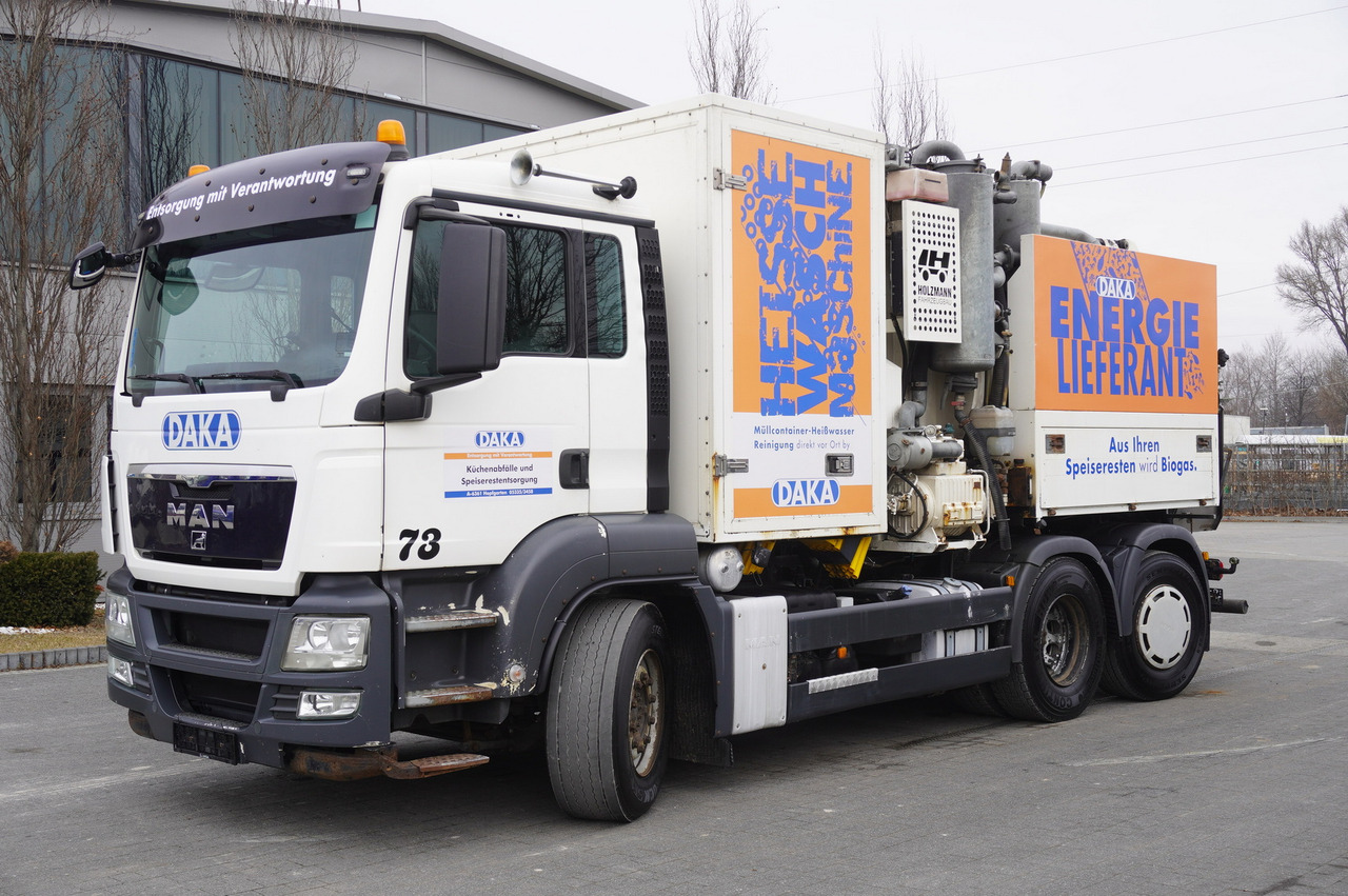 MAN TGS 26.360 / Holzmann Fahrzeugbau HBS 28/120.00 kitchen waste vehicle / Euro 5 - شاحنة النفايات: صورة 1 MAN TGS 26.360 / Holzmann Fahrzeugbau HBS 28/120.00 kitchen waste vehicle / Euro 5 - شاحنة النفايات: صورة 1