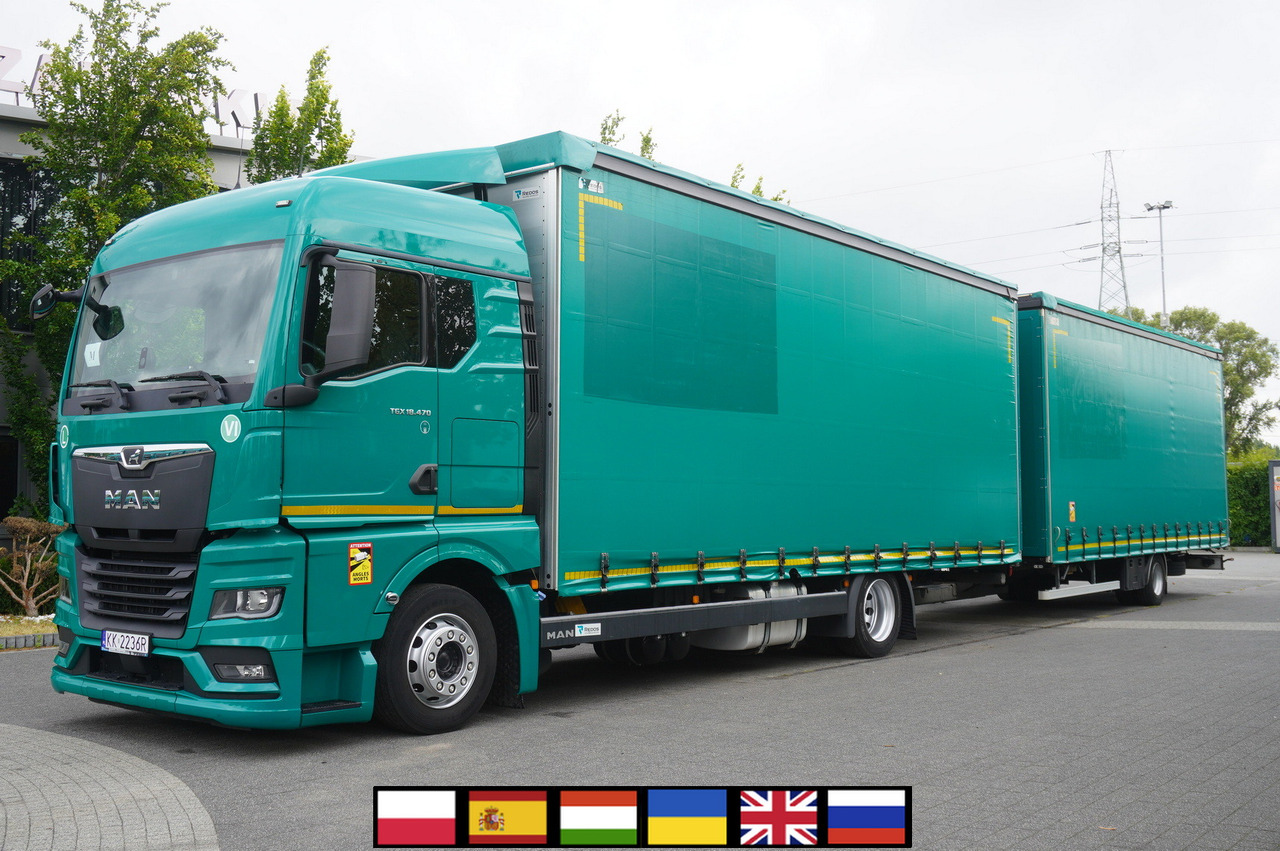 MAN TGX 18.470 / Trailer 19 EPAL / Curtainsider 19 EPAL / 2022 / Retarder / 15 units - شاحنة ستارة: صورة 1 MAN TGX 18.470 / Trailer 19 EPAL / Curtainsider 19 EPAL / 2022 / Retarder / 15 units - شاحنة ستارة: صورة 1