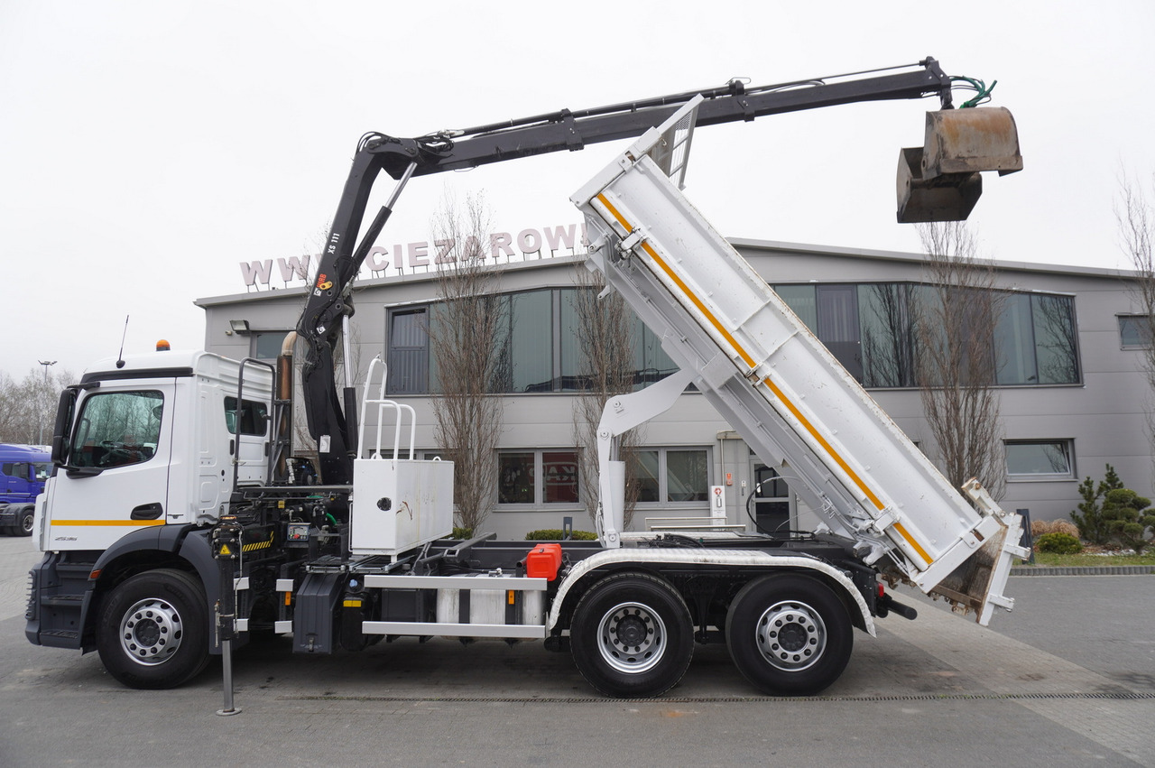 MERCEDES-BENZ Antos 2536 / 100,000 km / 3.9 T crane HIAB XS 111 / 2-side tipper / steered axle - شاحنة قلاب, شاحنة كرين: صورة 5 MERCEDES-BENZ Antos 2536 / 100,000 km / 3.9 T crane HIAB XS 111 / 2-side tipper / steered axle - شاحنة قلاب, شاحنة كرين: صورة 5