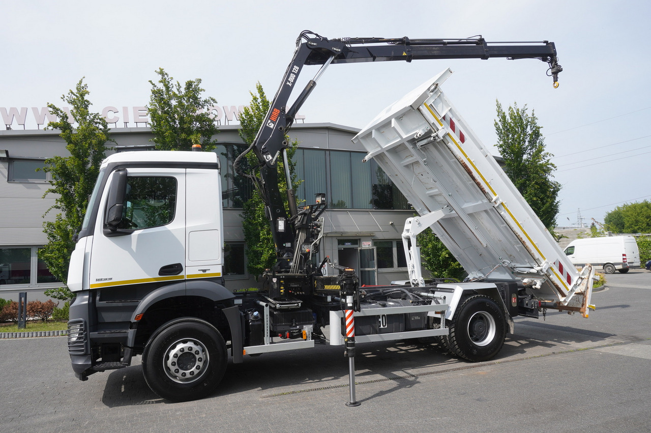 MERCEDES-BENZ Arocs 1833 / 87,000 km!!! / Hds HIAB X-DUO 128 B-2 / three-sided tipper - شاحنة كرين, شاحنة كرين: صورة 4 MERCEDES-BENZ Arocs 1833 / 87,000 km!!! / Hds HIAB X-DUO 128 B-2 / three-sided tipper - شاحنة كرين, شاحنة كرين: صورة 4