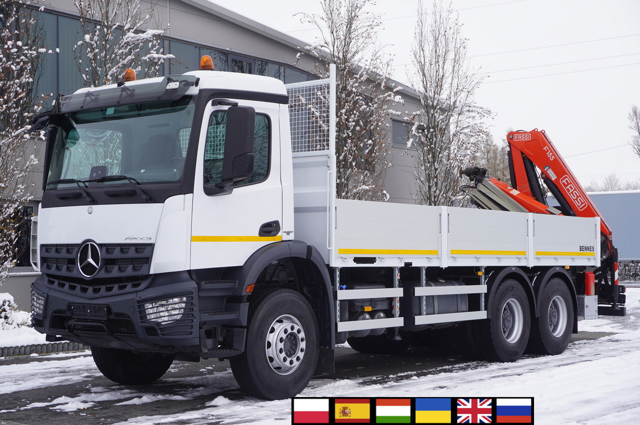MERCEDES-BENZ Arocs 2633 flatbed truck / Crane FASSI F155A.0.23 / REMOTE CONTROL / 230,000 km - شاحنة كرين: صورة 1 MERCEDES-BENZ Arocs 2633 flatbed truck / Crane FASSI F155A.0.23 / REMOTE CONTROL / 230,000 km - شاحنة كرين: صورة 1