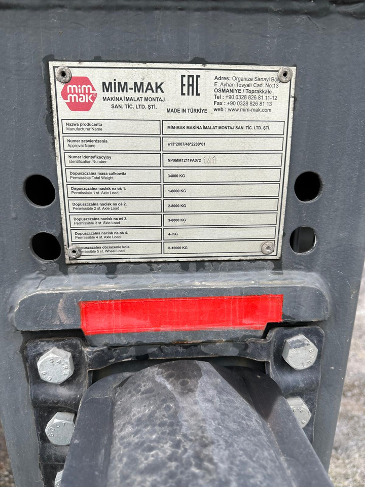 نصف مقطورة صهريج MIMMAK Gas tank semi-trailer MM312 / 2024 / 4 units: صورة 11
