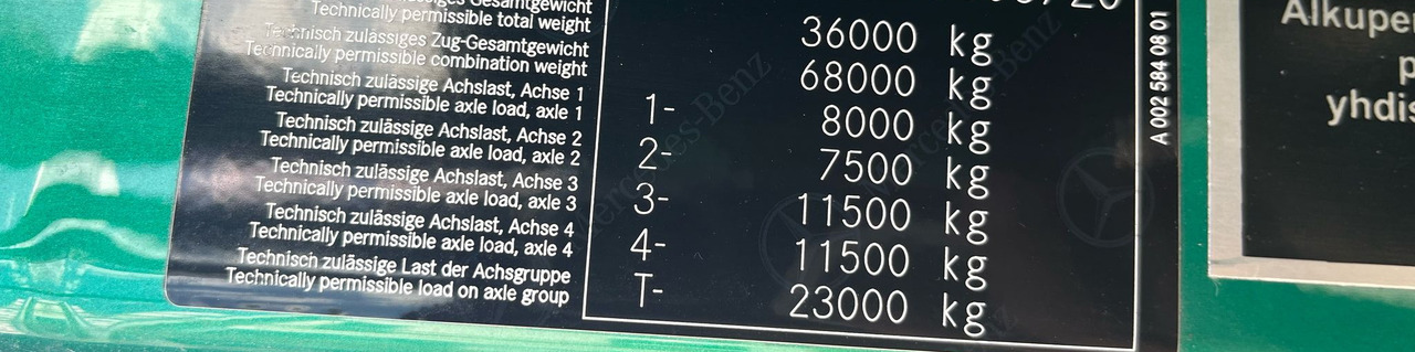 Mercedes-Benz Arocs 3563 8 × 4 / 630 HP / steered axle / Logging superstructure - شاحنة كرين: صورة 2 Mercedes-Benz Arocs 3563 8 × 4 / 630 HP / steered axle / Logging superstructure - شاحنة كرين: صورة 2