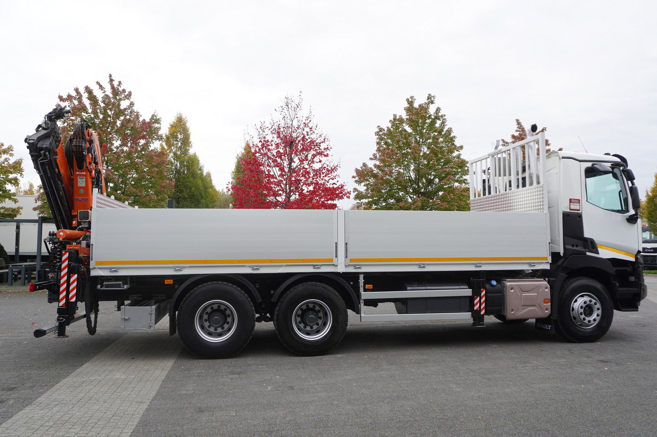 شاحنات مسطحة, شاحنة كرين RENAULT C380 Comfort 6x4 / Atlas 172.3E crane / Range 12.3 m / capacity 6.1 t / Flatbed 17 EPAL: صورة 8