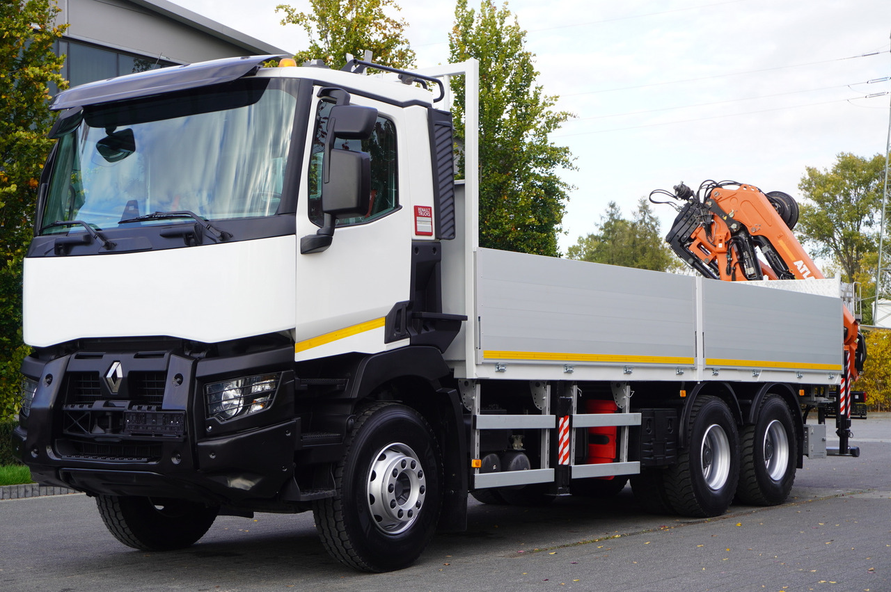 RENAULT C380 Comfort 6x4 / Atlas 172.3E crane / Range 12.3 m / capacity 6.1 t / Flatbed 17 EPAL - شاحنات مسطحة, شاحنة كرين: صورة 2 RENAULT C380 Comfort 6x4 / Atlas 172.3E crane / Range 12.3 m / capacity 6.1 t / Flatbed 17 EPAL - شاحنات مسطحة, شاحنة كرين: صورة 2