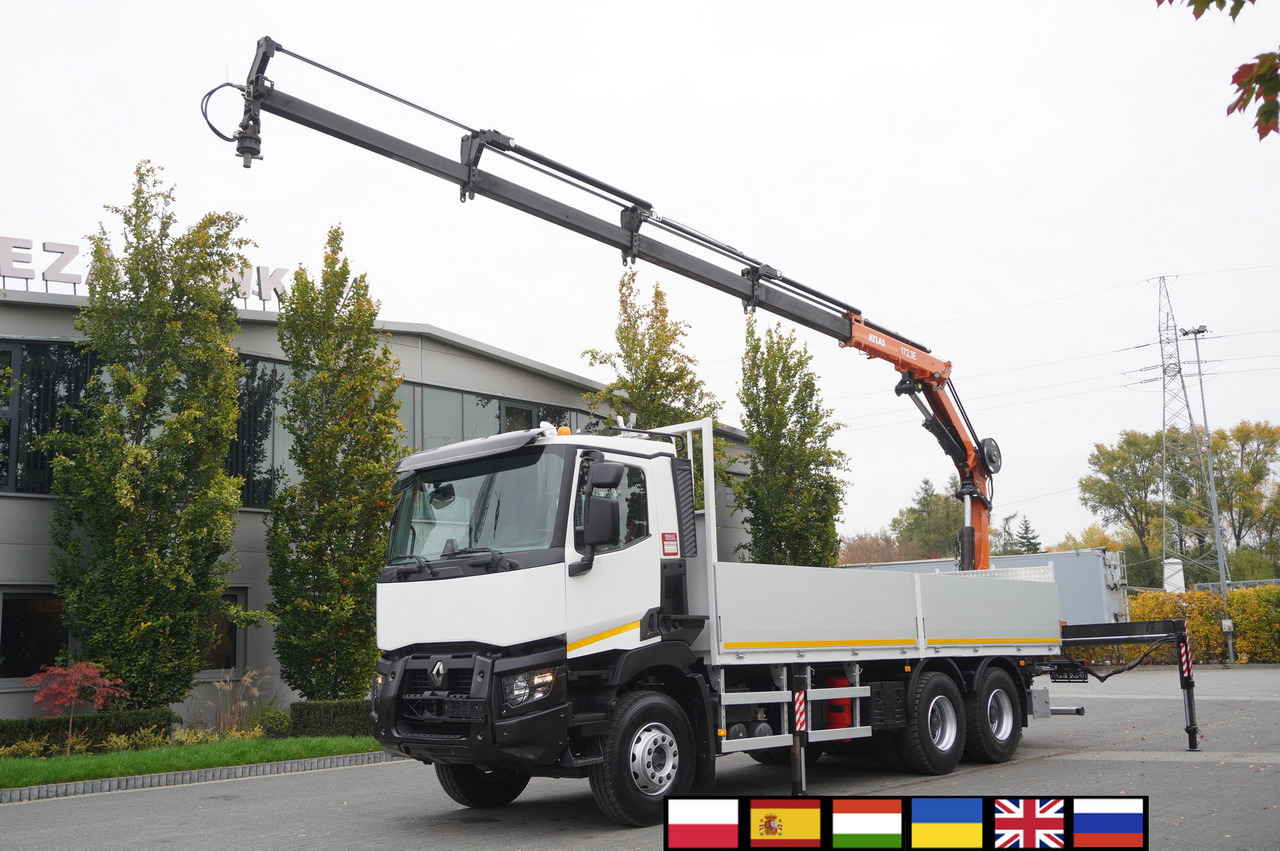 RENAULT C380 Comfort 6x4 / Atlas 172.3E crane / Range 12.3 m / capacity 6.1 t / Flatbed 17 EPAL - شاحنة كرين: صورة 1 RENAULT C380 Comfort 6x4 / Atlas 172.3E crane / Range 12.3 m / capacity 6.1 t / Flatbed 17 EPAL - شاحنة كرين: صورة 1