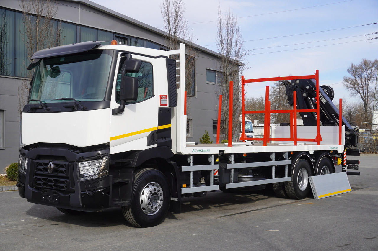 RENAULT C430 / HIAB 244 EP-5 HIDUO crane 8400 kg 15 m / Platform with stanchions - شاحنة كرين: صورة 4 RENAULT C430 / HIAB 244 EP-5 HIDUO crane 8400 kg 15 m / Platform with stanchions - شاحنة كرين: صورة 4