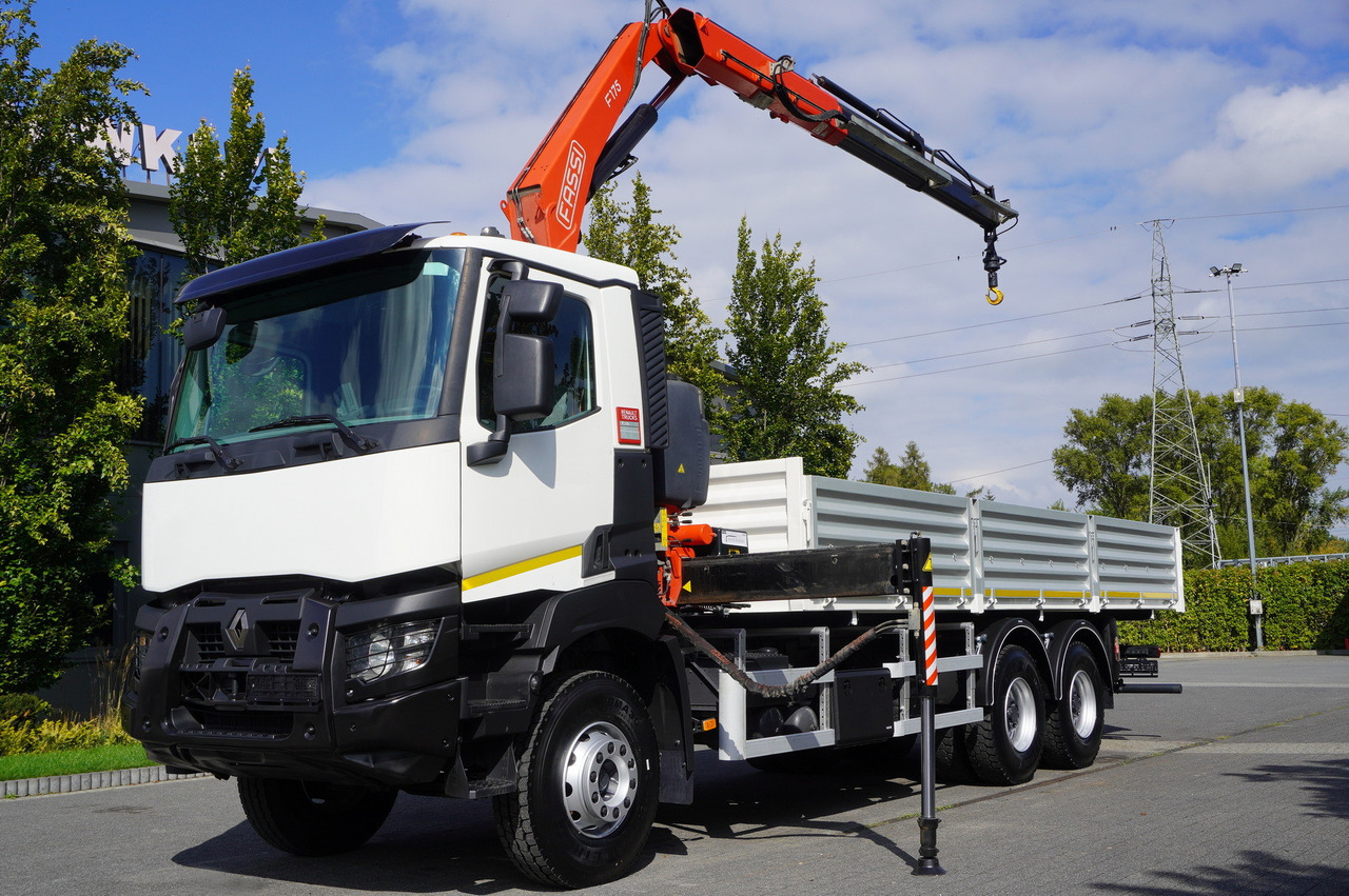 RENAULT K380 6×4 / FASSI F175 crane 7.85 t / 120 thousand km! / 2-sided tipper - شاحنة قلاب, شاحنة كرين: صورة 4 RENAULT K380 6×4 / FASSI F175 crane 7.85 t / 120 thousand km! / 2-sided tipper - شاحنة قلاب, شاحنة كرين: صورة 4