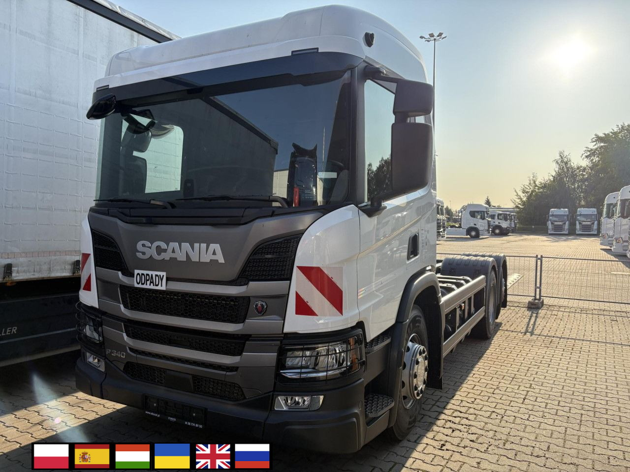 SCANIA P 340 B6x2*4NA / chassis frame / steering axle / CNG / large cab / 8 units - شاحنة هيكل كابينة: صورة 1 SCANIA P 340 B6x2*4NA / chassis frame / steering axle / CNG / large cab / 8 units - شاحنة هيكل كابينة: صورة 1