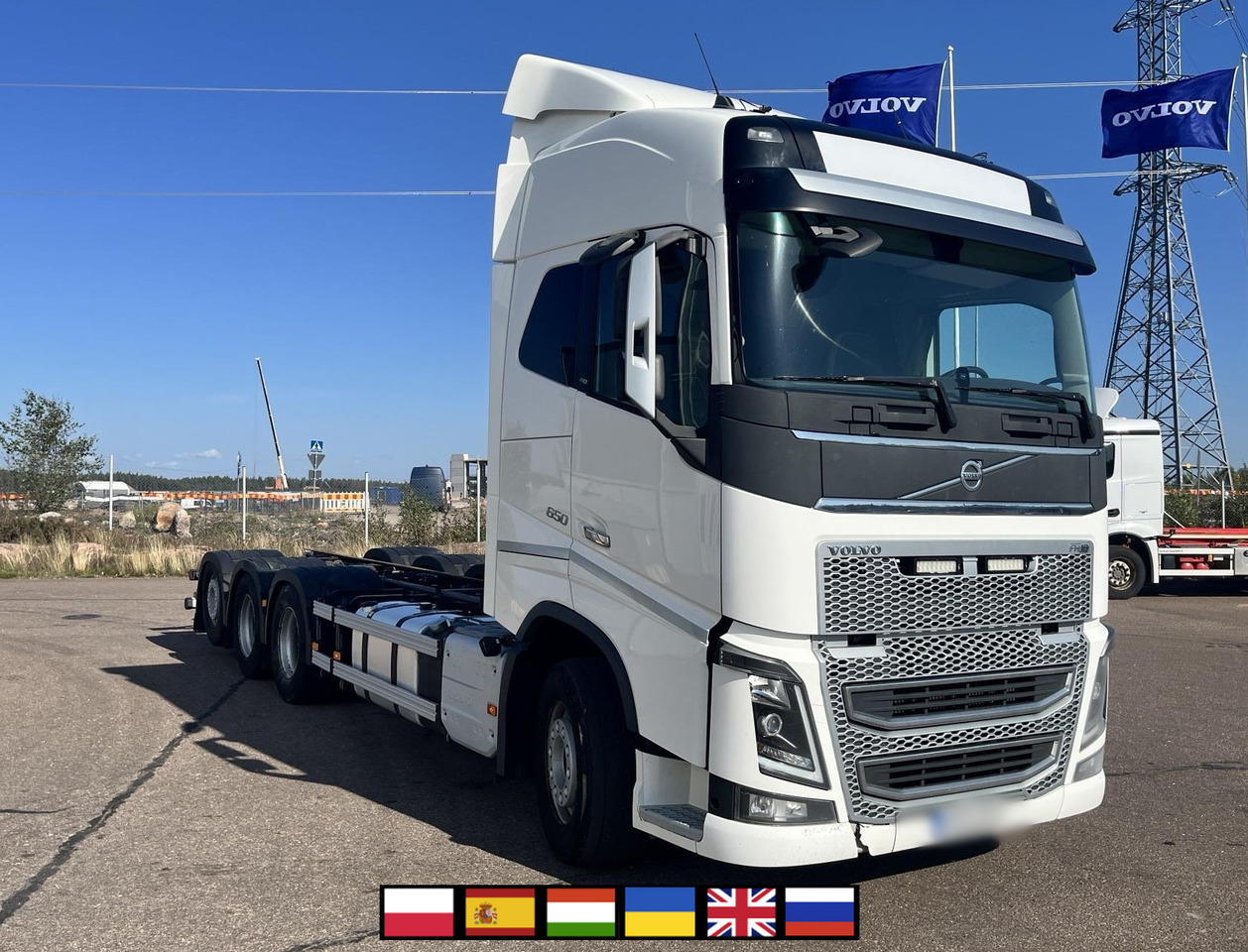 VOLVO FH 650 8x4 / Truck chassis / Sleeper cab - شاحنة هيكل كابينة: صورة 1 VOLVO FH 650 8x4 / Truck chassis / Sleeper cab - شاحنة هيكل كابينة: صورة 1