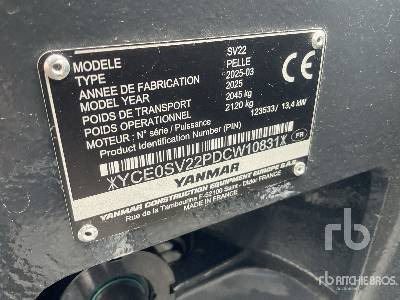 YANMAR SV22 (Unused) - حفارة مُصَّغرة: صورة 5 YANMAR SV22 (Unused) - حفارة مُصَّغرة: صورة 5