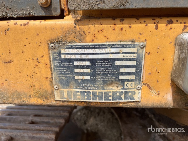 2004 Liebherr R944B HDSL Litronic Pelle Sur Chenilles Tracked Excavator - حفار زحاف: صورة 4 2004 Liebherr R944B HDSL Litronic Pelle Sur Chenilles Tracked Excavator - حفار زحاف: صورة 4
