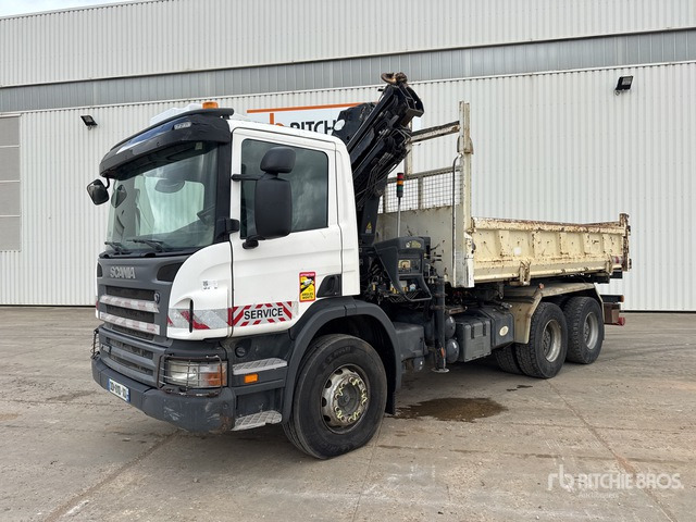 2008 Scania P380 2008 Hiab 166E-3 HIPRO 5700 kg ... Dump Truck with Crane - شاحنة قلاب, شاحنة كرين: صورة 2 2008 Scania P380 2008 Hiab 166E-3 HIPRO 5700 kg ... Dump Truck with Crane - شاحنة قلاب, شاحنة كرين: صورة 2