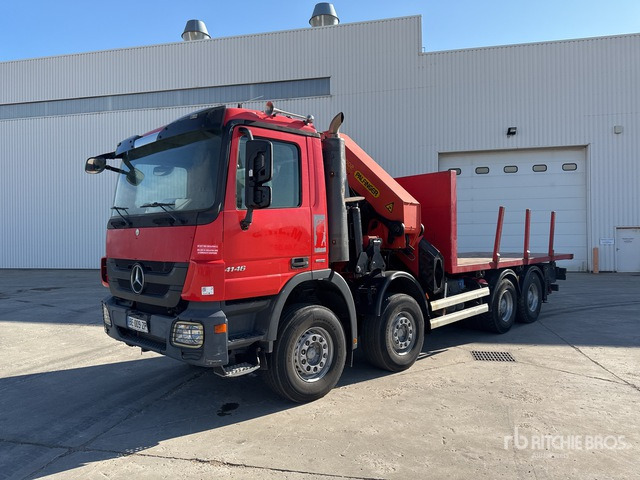 2010 Mercedes-Benz Actros 4146 2005 Palfinger PK56002 17420 kg ... Flatbed Truck with Crane - التقطيع جزازة/ ماكينات قطع الحشائش: صورة 1 2010 Mercedes-Benz Actros 4146 2005 Palfinger PK56002 17420 kg ... Flatbed Truck with Crane - التقطيع جزازة/ ماكينات قطع الحشائش: صورة 1