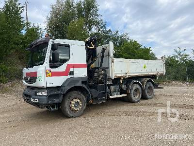 RENAULT KERAX 450DXI 6x4 Camion Benne Avec Grue - شاحنة قلاب, شاحنة كرين: صورة 1 RENAULT KERAX 450DXI 6x4 Camion Benne Avec Grue - شاحنة قلاب, شاحنة كرين: صورة 1