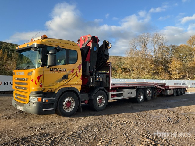 2013 Scania R480LB Effer 685/5S Crane - Beavertail T/A Sleeper Truck Tractor - شاحنات مسطحة: صورة 1 2013 Scania R480LB Effer 685/5S Crane - Beavertail T/A Sleeper Truck Tractor - شاحنات مسطحة: صورة 1