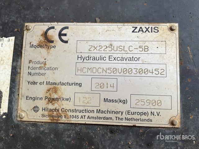 2014 Hitachi ZX225USLC-5 Long Reach Tracked Excavator - حفار زحاف: صورة 2 2014 Hitachi ZX225USLC-5 Long Reach Tracked Excavator - حفار زحاف: صورة 2