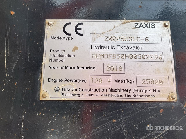 2018 Hitachi ZX225USLC-6 Tracked Excavator - حفار زحاف: صورة 1 2018 Hitachi ZX225USLC-6 Tracked Excavator - حفار زحاف: صورة 1