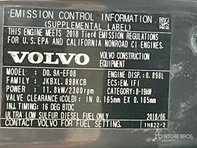 2018 Volvo EC18D Mini Excavator: <6.6t - حفارة مُصَّغرة: صورة 5 2018 Volvo EC18D Mini Excavator: <6.6t - حفارة مُصَّغرة: صورة 5