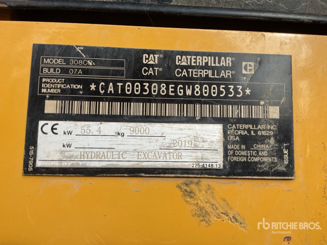 2019 Cat 308CR Tracked Excavator - حفار زحاف: صورة 1 2019 Cat 308CR Tracked Excavator - حفار زحاف: صورة 1