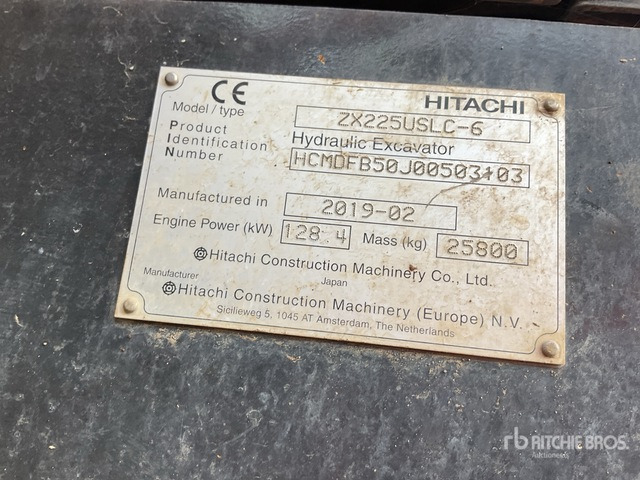 2019 Hitachi ZX225USLC-6 Tracked Excavator - حفار زحاف: صورة 3 2019 Hitachi ZX225USLC-6 Tracked Excavator - حفار زحاف: صورة 3