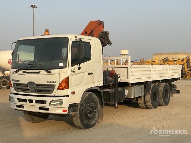 2008 Hino 145 2007 Palfinger K10000 Knuckle B ... Flatbed Truck with Crane - شاحنات مسطحة, شاحنة كرين: صورة 1 2008 Hino 145 2007 Palfinger K10000 Knuckle B ... Flatbed Truck with Crane - شاحنات مسطحة, شاحنة كرين: صورة 1