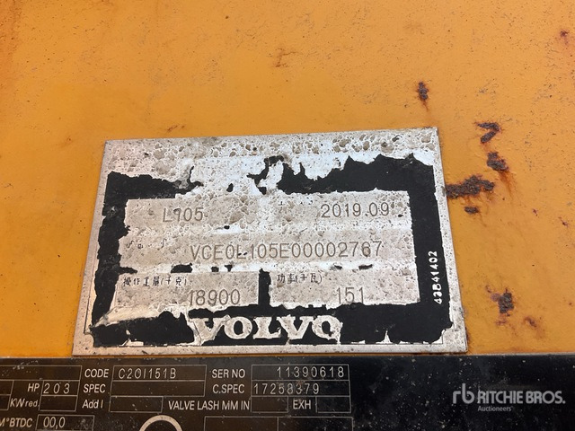 2019 Volvo L105 - اللودر بعجل: صورة 3 2019 Volvo L105 - اللودر بعجل: صورة 3