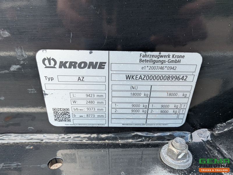مقطورة نقل الحاويات Krone AZ 2-Assen BPW - BDF Systeem - Schijfremmen - Luchtvering - 11/2025 APK - 10 units in stock!: صورة 18