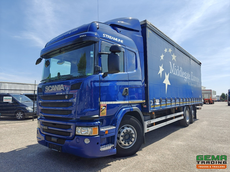 Scania G410 6x2/4 Streamline Euro6 - Retarder - Schuifzeilenbak 8.2M + Laadklep 1500kg - Smart Tacho V2 - شاحنة ستارة: صورة 1 Scania G410 6x2/4 Streamline Euro6 - Retarder - Schuifzeilenbak 8.2M + Laadklep 1500kg - Smart Tacho V2 - شاحنة ستارة: صورة 1