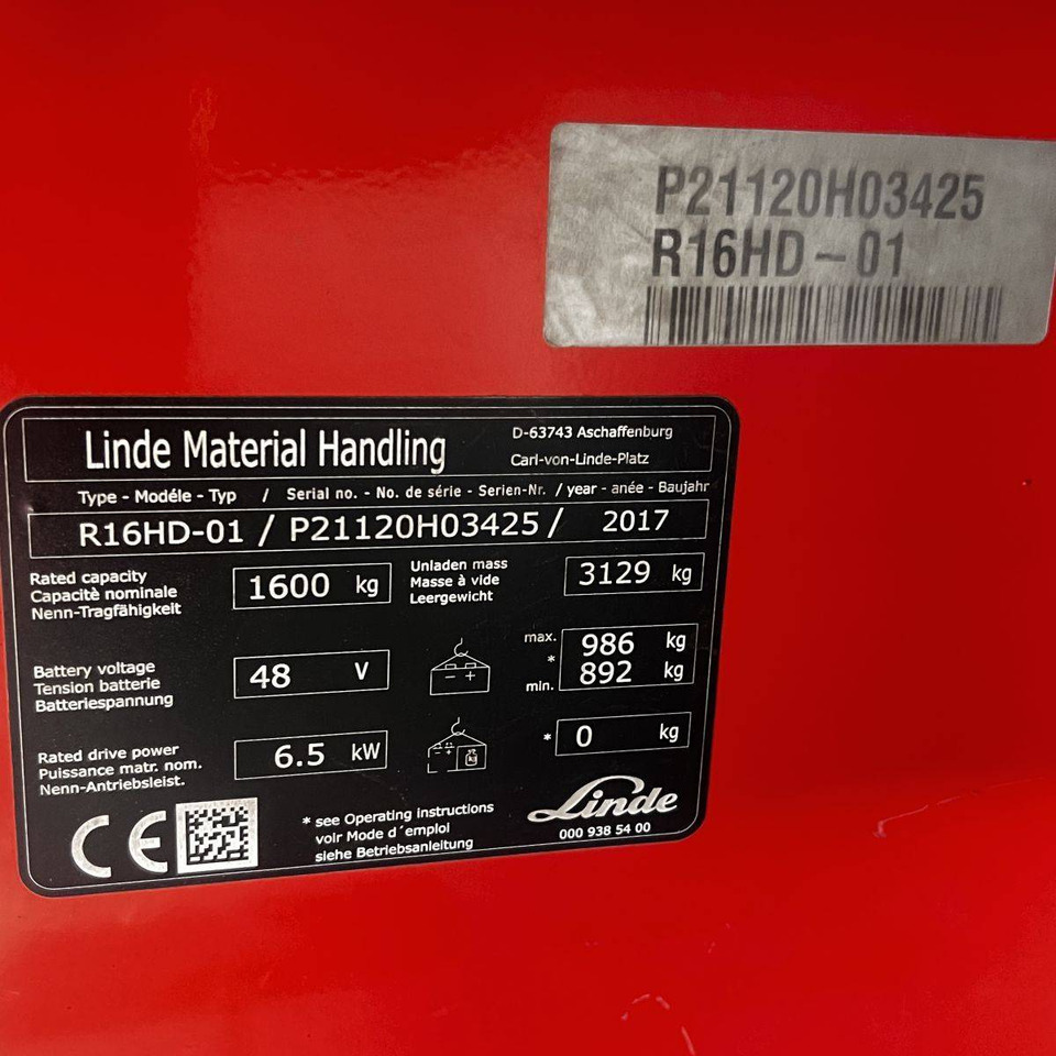 Linde R16 HD (1120) Linde R16 HD (1120): صورة 17 Linde R16 HD (1120) Linde R16 HD (1120): صورة 17
