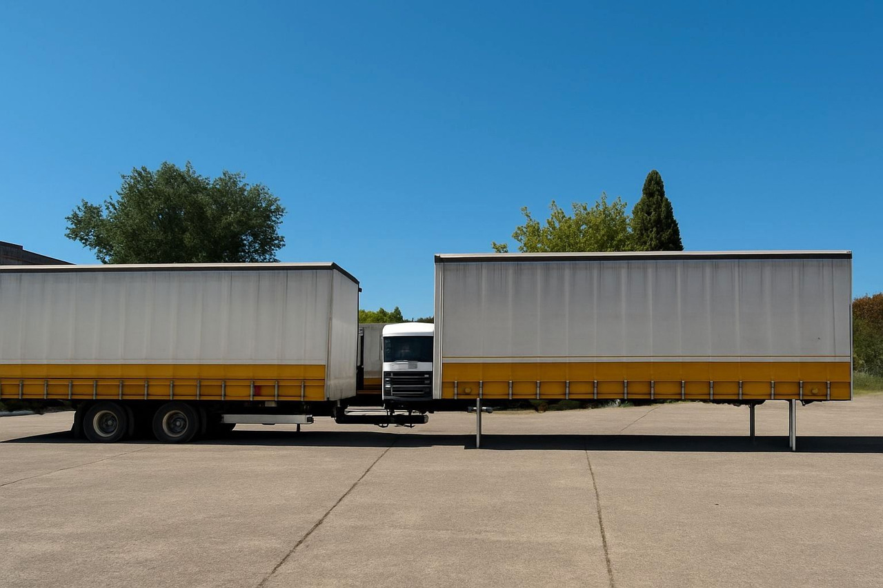 Krone 2 x WB 7,82 Jumbo, Hubdach, Edscha + Anh. Tandem - حاوية قابلة للتبديل ستارة جانبية: صورة 1 Krone 2 x WB 7,82 Jumbo, Hubdach, Edscha + Anh. Tandem - حاوية قابلة للتبديل ستارة جانبية: صورة 1