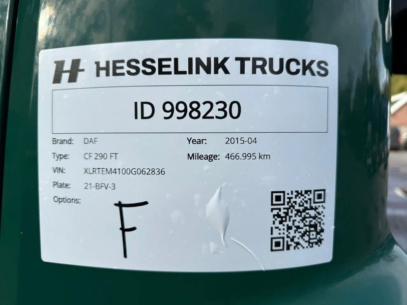DAF CF 290 +HTF Koeloplegger TRS PTO koelmotor Dhollandia 3000KG NL466.995KM DAF CF 290 +HTF Koeloplegger TRS PTO koelmotor Dhollandia 3000KG NL466.995KM: صورة 14