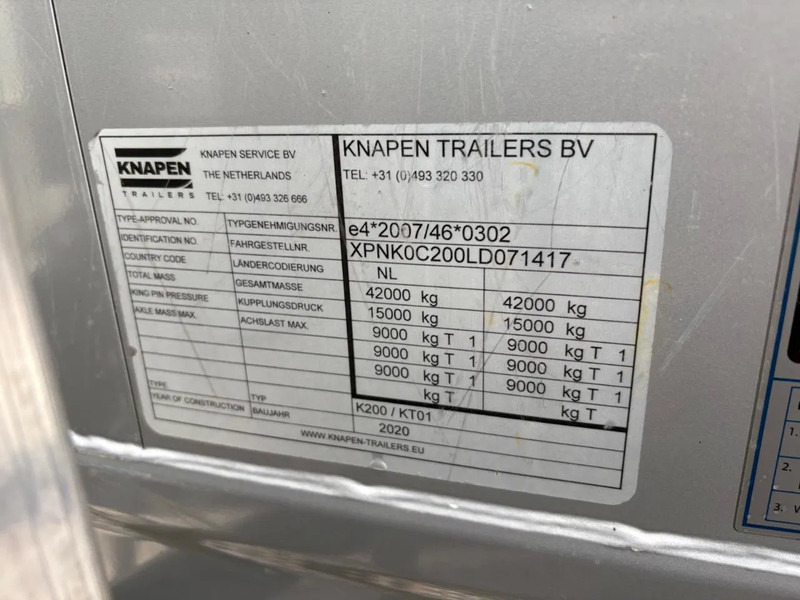 نصف مقطورة مباشرة Knapen Trailers K200 80m3 Agrar 2X Liftas Afstandsbediening: صورة 13
