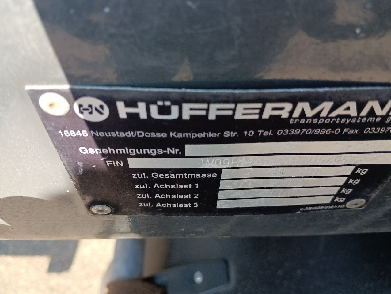 مقطورة هوك ليفت/ لود لوجر Hüffermann 2-A VARIO-CARRIER VERZINKT SAFETYFIX Reifen/TÜV: صورة 24