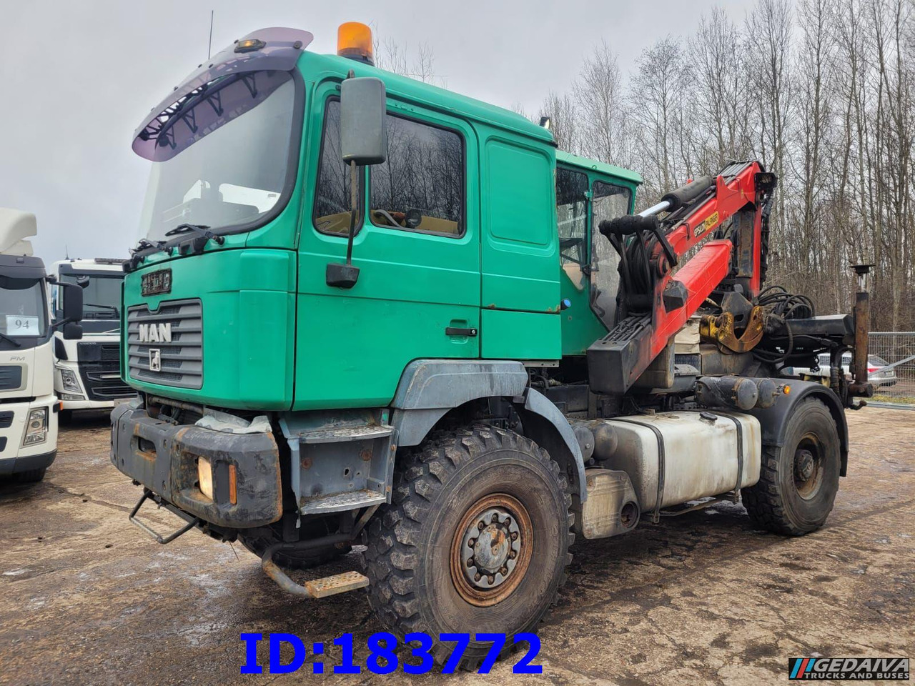 MAN 18.410 4x4 + Epsilon Palfinger SRX39 - شاحنة قطع الأشجار, شاحنة كرين: صورة 1 MAN 18.410 4x4 + Epsilon Palfinger SRX39 - شاحنة قطع الأشجار, شاحنة كرين: صورة 1