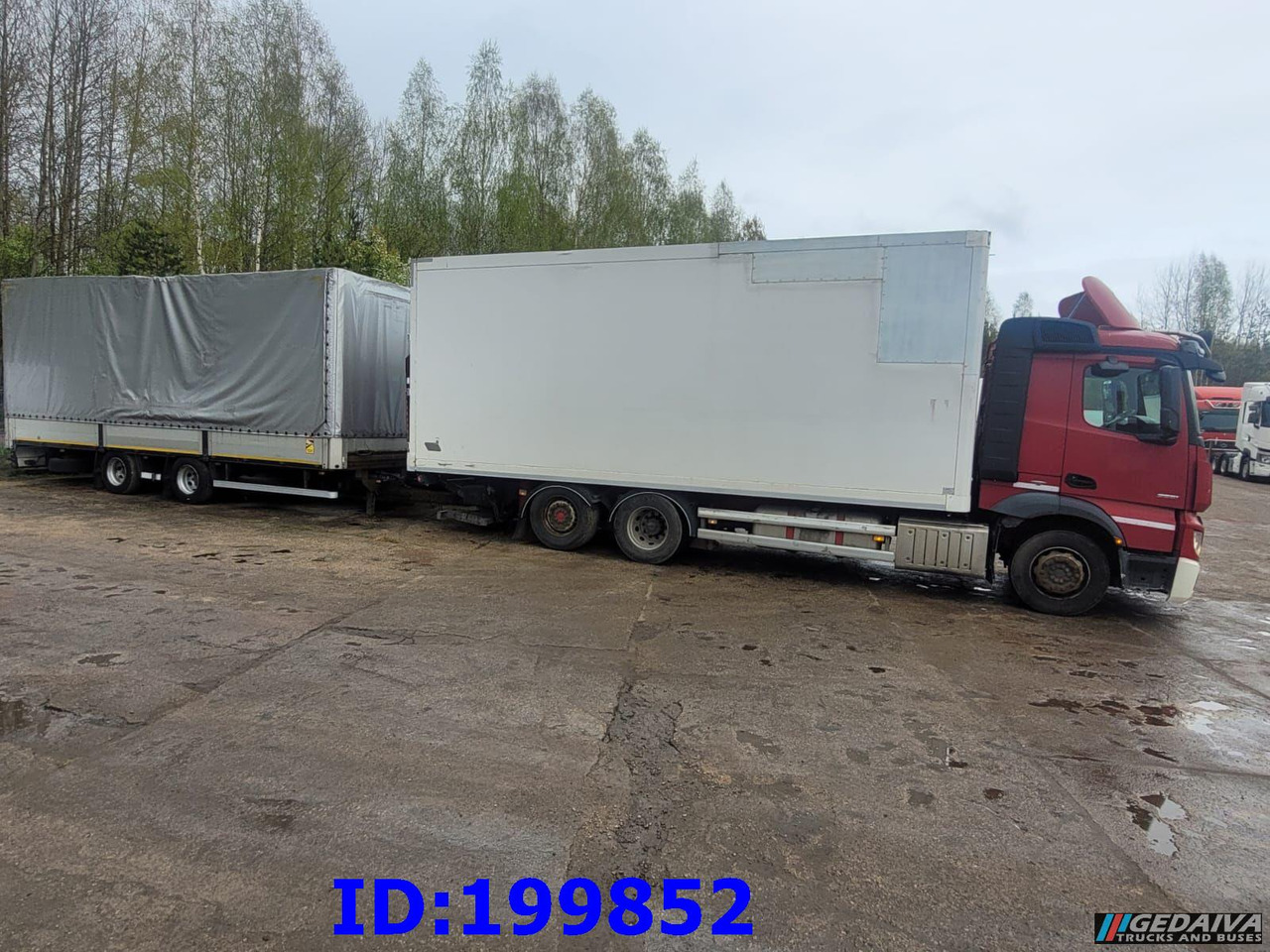 MERCEDES-BENZ Actros 2551 6x2 Euro5 + tilt trailer - شاحنة مقفلة: صورة 2 MERCEDES-BENZ Actros 2551 6x2 Euro5 + tilt trailer - شاحنة مقفلة: صورة 2