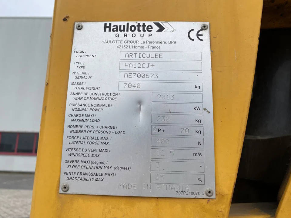 HAULOTTE HA 12 CJ+ - شاحنة ذراع مفصلي: صورة 4 HAULOTTE HA 12 CJ+ - شاحنة ذراع مفصلي: صورة 4