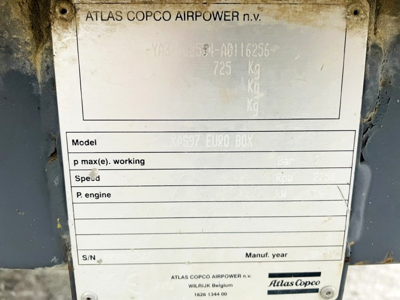 Atlas Copco XAS97 (3882) - الضاغط: صورة 3 Atlas Copco XAS97 (3882) - الضاغط: صورة 3