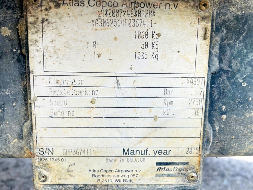 Atlas Copco XAS97 (4078) - الضاغط: صورة 3 Atlas Copco XAS97 (4078) - الضاغط: صورة 3