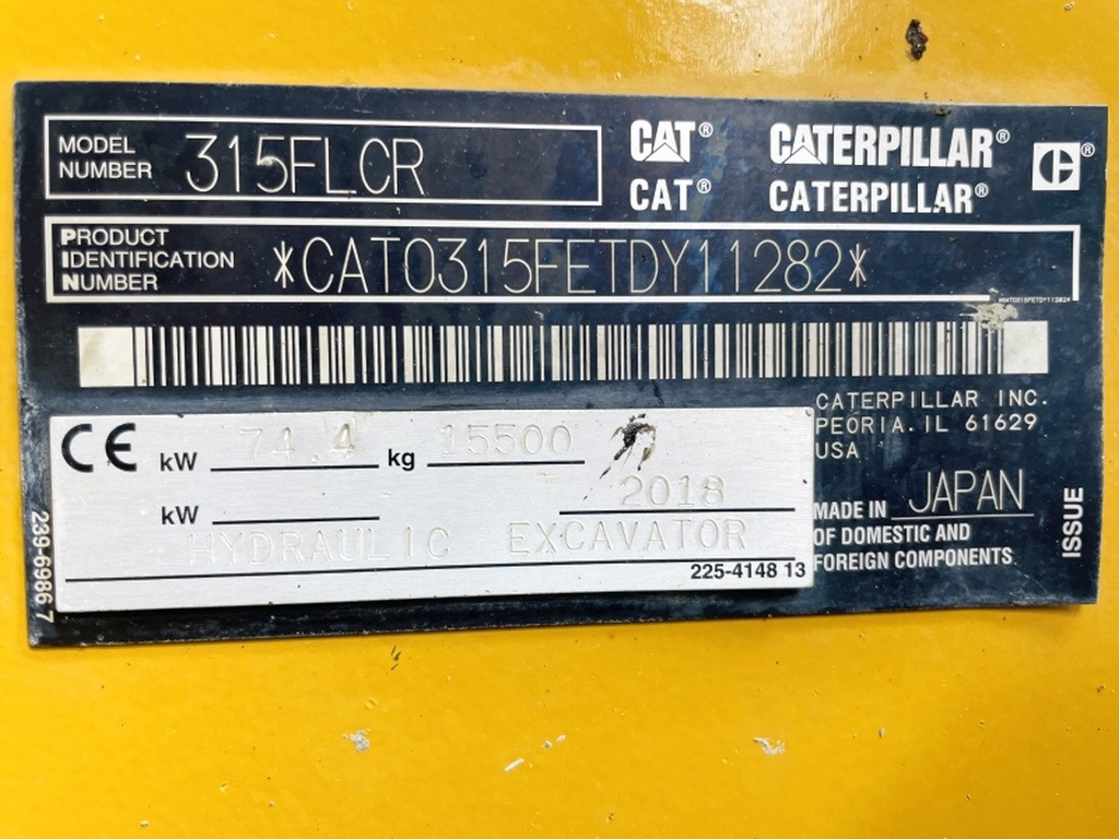 Caterpillar 315FLCR (3992) - حفار زحاف: صورة 4 Caterpillar 315FLCR (3992) - حفار زحاف: صورة 4