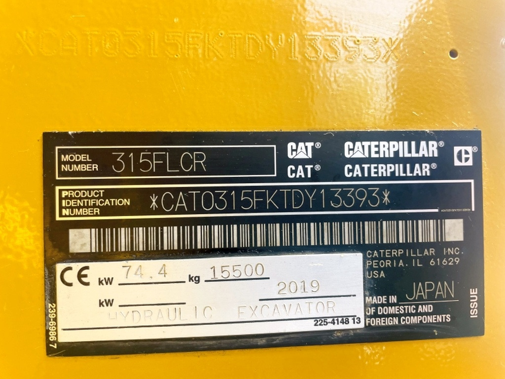 Caterpillar 315FLCR (3996) - حفار زحاف: صورة 4 Caterpillar 315FLCR (3996) - حفار زحاف: صورة 4