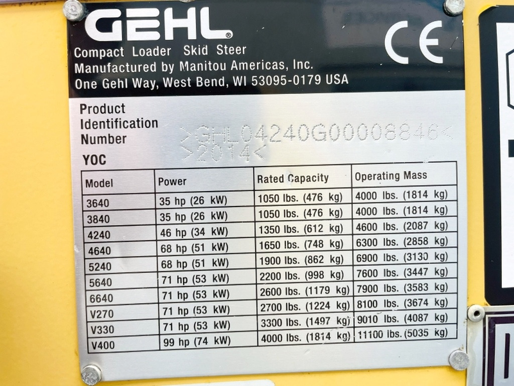 Gehl SL4240 (4035) - شيول صغير: صورة 3 Gehl SL4240 (4035) - شيول صغير: صورة 3