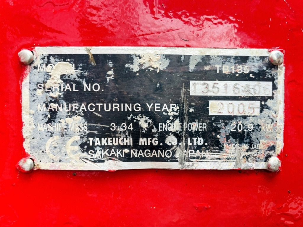 Takeuchi TB135 (4056) - حفارة مُصَّغرة: صورة 3 Takeuchi TB135 (4056) - حفارة مُصَّغرة: صورة 3