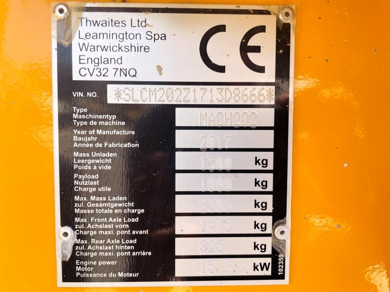 Thwaites Mach 201 (3464) - شاحنة قلابة صغيرة: صورة 3 Thwaites Mach 201 (3464) - شاحنة قلابة صغيرة: صورة 3