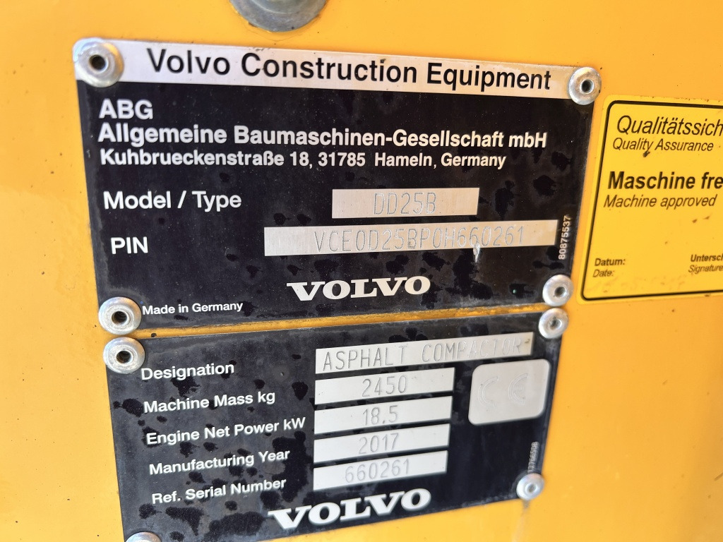 مدحلة اسفلت Volvo DD25B (111578): صورة 7