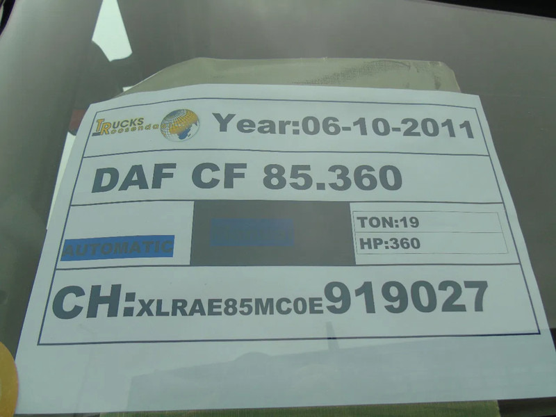 DAF CF 85.360 DAF CF85. 360 - شاحنة مقفلة: صورة 5 DAF CF 85.360 DAF CF85. 360 - شاحنة مقفلة: صورة 5
