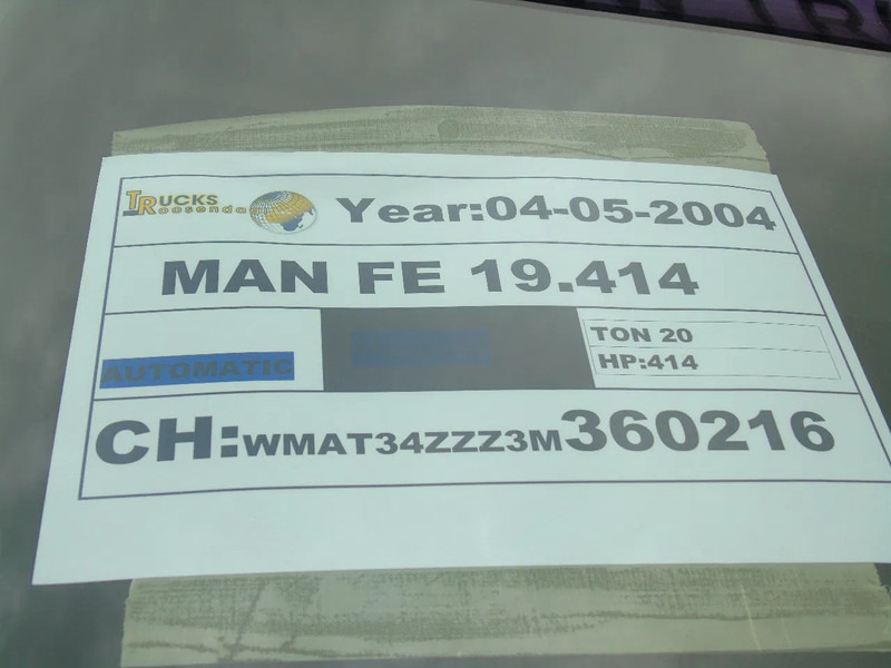 MAN FE 19.414 + MANUAL + 4X4 +EURO 2 !!!!!!!!!!! - وحدة جر: صورة 4 MAN FE 19.414 + MANUAL + 4X4 +EURO 2 !!!!!!!!!!! - وحدة جر: صورة 4
